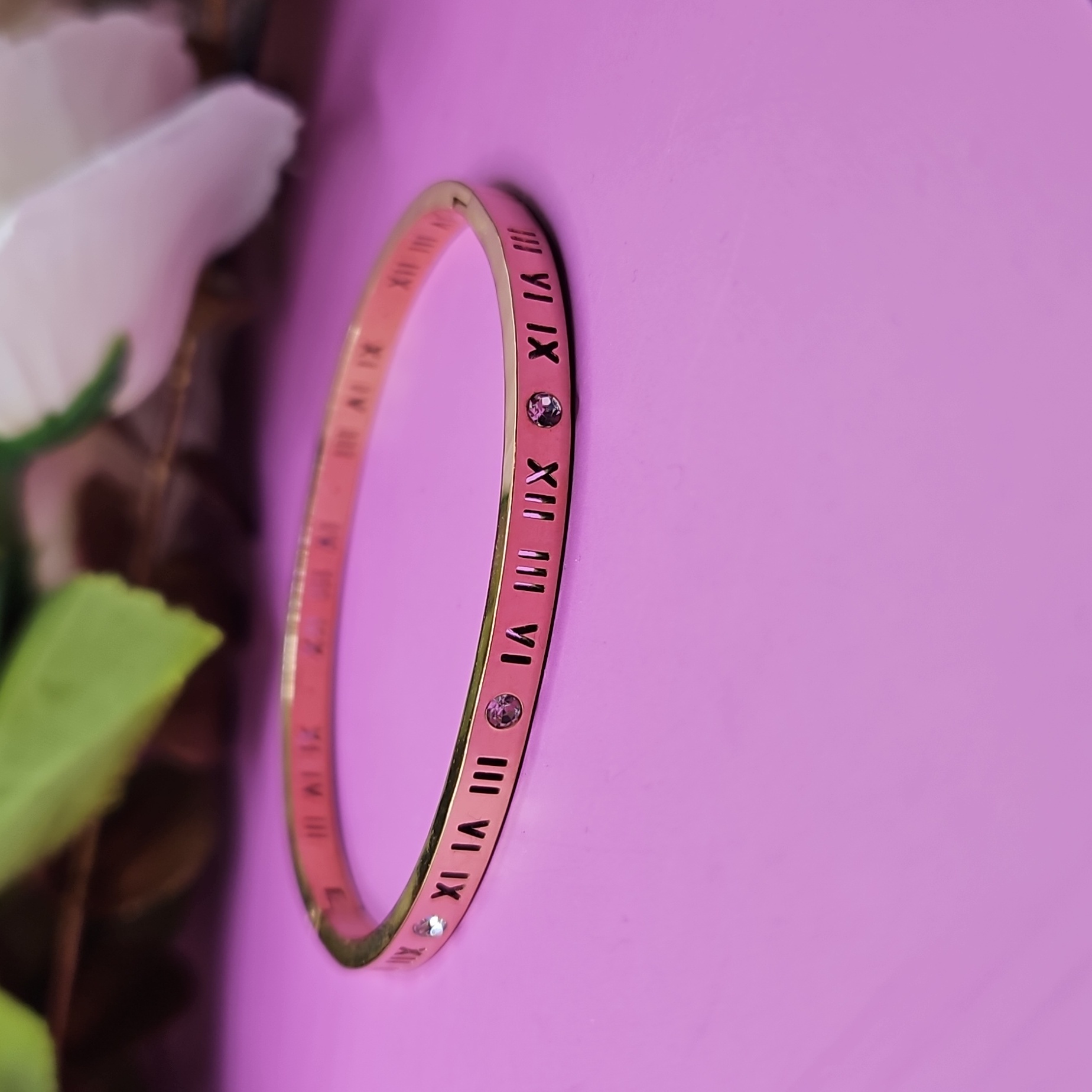Roman Numeral Bracelet  Rose Gold